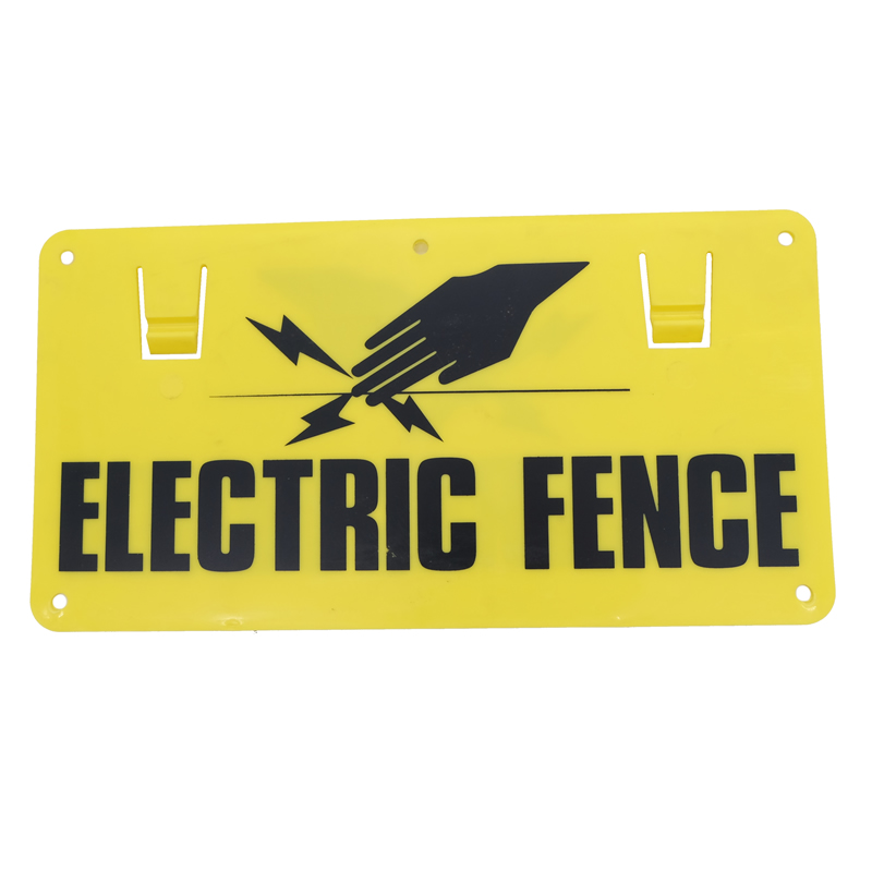 electric fence clip-on warning sign