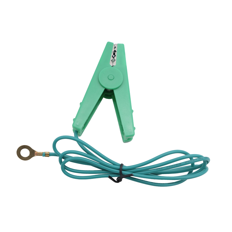 green electric fence jump lead